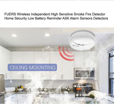 Wireless Smoke Detector  Sensor -CO00645-Veeddydropshipping