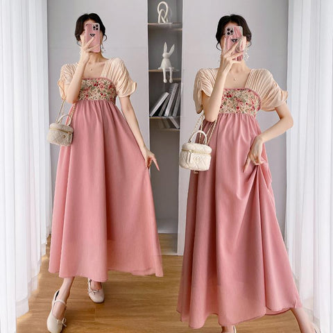 Maternity Chiffon Hanfu Dresses Summer Clothes for Pregnant Women-TB00584-Veeddydropshipping