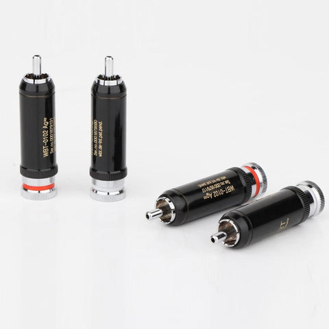 HIFI 0102Ag rhodium-plated rca plug for audio signal cable-CE00017-Veeddydropshipping