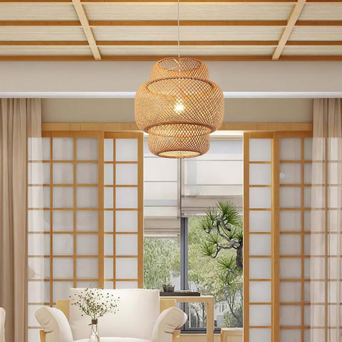 Modern Hand Woven Bamboo Art Chandelier-TI00313-Veeddydropshipping
