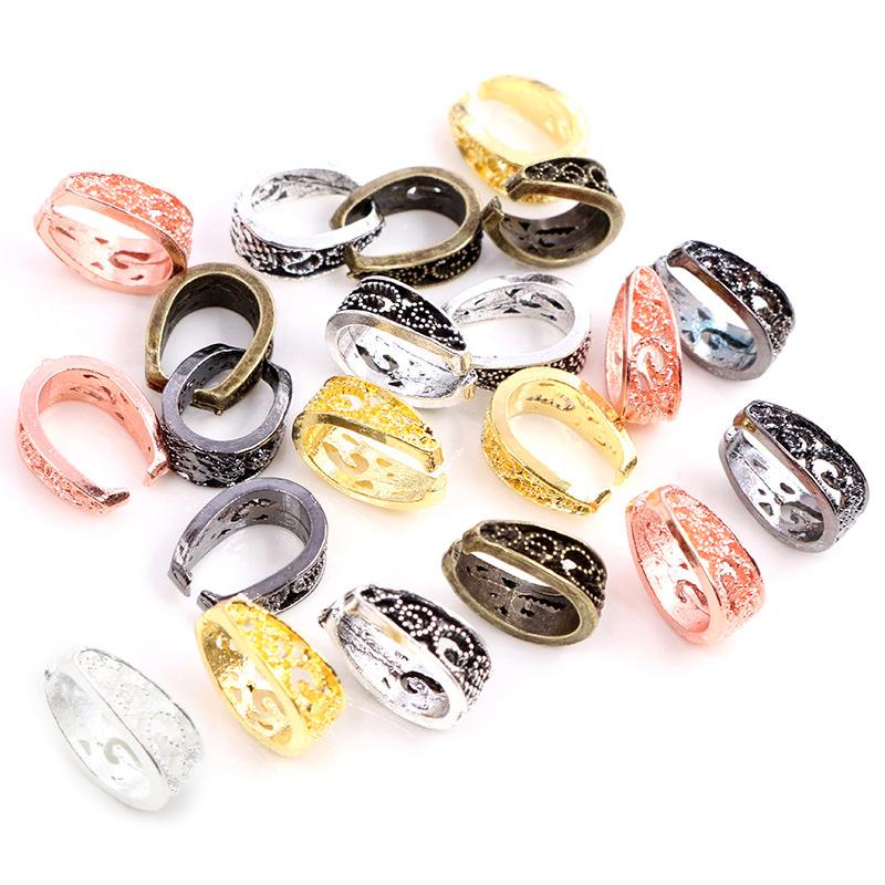 Baroque Style Pendant Pinch Bail Clasps Necklace DIY Jewelry -JW01578-Veeddydropshipping