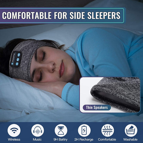 Thin Summer Sleep Headphones Bluetooth Mask Wireless Sports Headband -CE01154-Veeddydropshipping