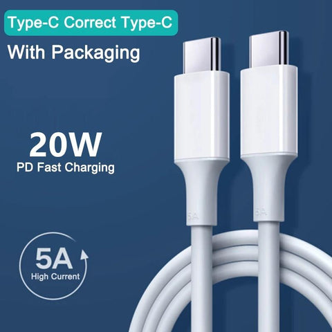 65W USB C to USB C Cable Fast Charging For Laptop Computer Mobile Phone Cord-PA01032-Veeddydropshipping