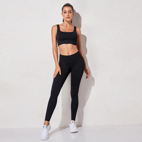 Sportswear Fitness Yoga Sets High Waist Sports Leggings Sports Bra Gym -OS00878-Veeddydropshipping