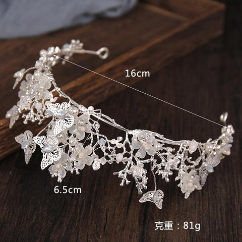 Tiara Butterfly Hairband Wedding Hair Accessories Princess  -JW00511-Veeddydropshipping
