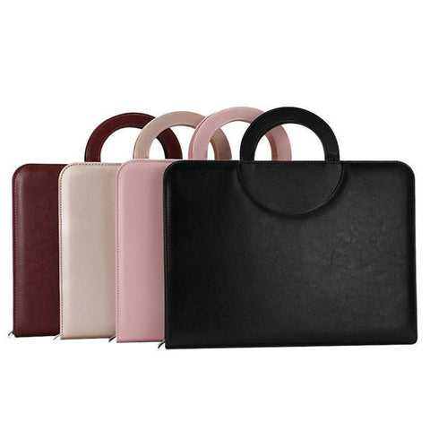 Women Business Briefcase Pu Leather Document Case Notebook-BS00501-Veeddydropshipping