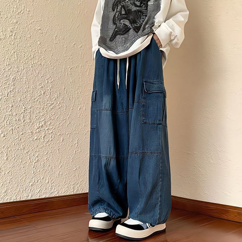 Wide-leg Vintage Jeans Men and Women Autumn-MF00557-Veeddydropshipping