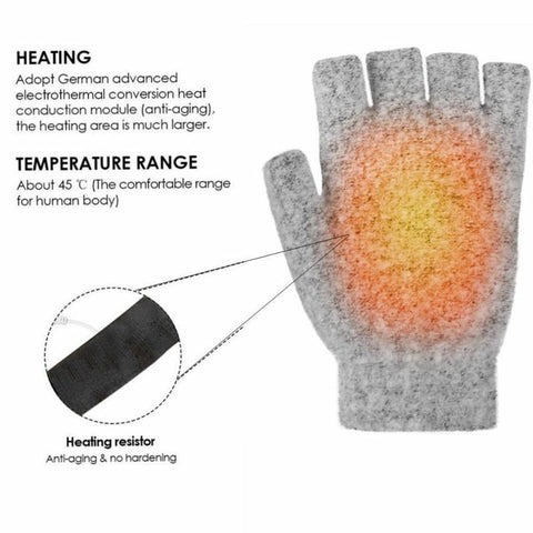 Winter Heated Gloves Adjustable Temperature Motorcycle Cycling Gloves USB Electric -OS00967-Veeddydropshipping