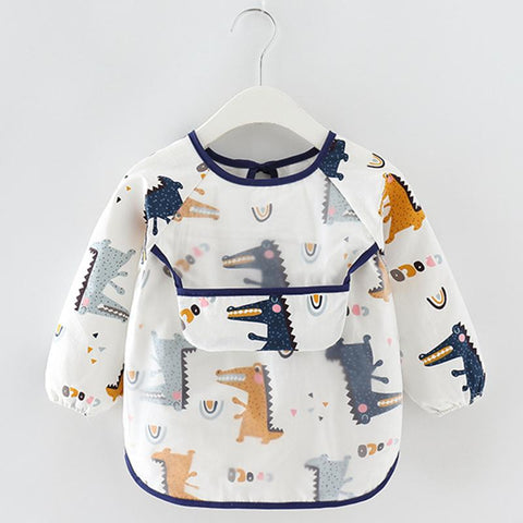 Christmas Baby Kids Toddler Long Sleeve Scarf Waterproof Art Smock Feeding-TB00344-Veeddydropshipping