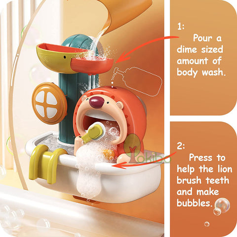 Baby Bath Toys for Kids Lion Bubble Machine Water Spray Toy For Children-TB00499-Veeddydropshipping
