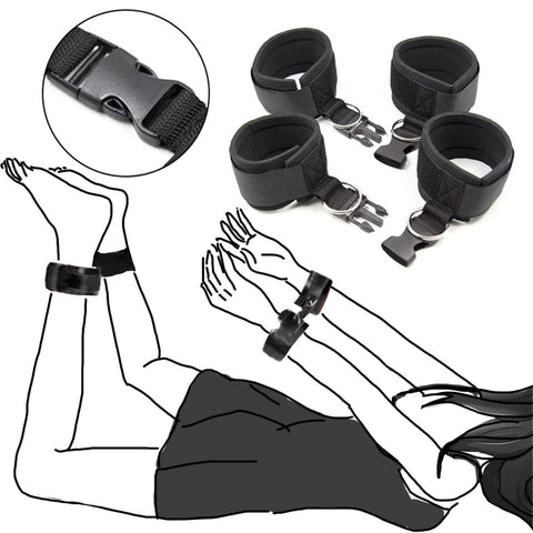 Sexy Bondage Kit Restraints Handcuffs Ankle cuffs Fetish Erotic Shop Sex Toys-BH01197-Veeddydropshipping