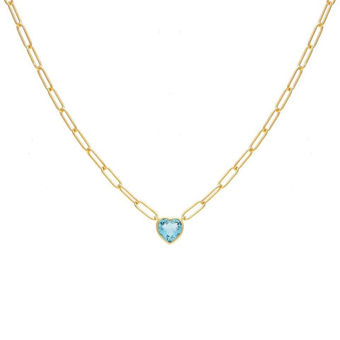 925 Sterling Zircon Heart Pendant Necklaces For Women-JW00077-Veeddydropshipping
