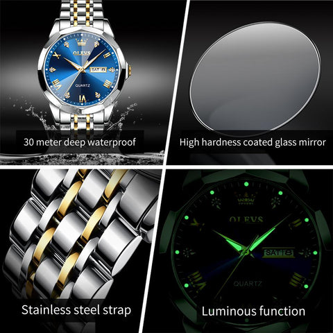Stainless Steel Strap Waterproof Men Wristwatch Business -JW00825-Veeddydropshipping