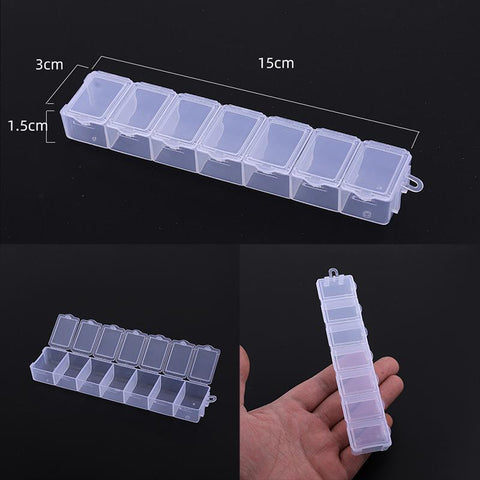 Rectangle Plastic Jewelry Box Compartment Storage Box-JW01733-Veeddydropshipping