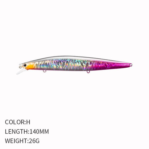 1 Pcs Sinking Minnow 145mm 25.5g Wobbler Lure Long Casting Fishing Lure Artificial Bait -OS00481-Veeddydropshipping