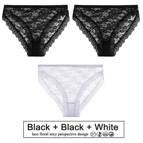 Sexy Women Underwear Floral Lace Panties-WF00907-Veeddydropshipping