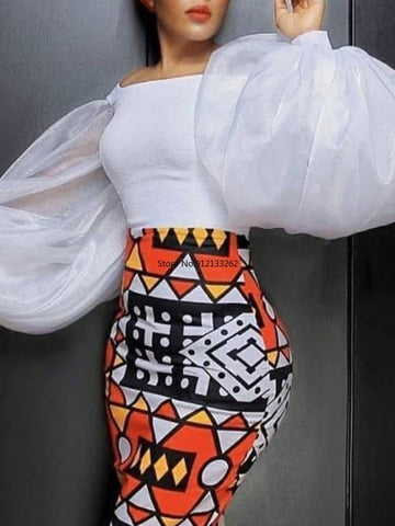 Women Two Pieces Sets Blouses Long Sleeves-WF01697-Veeddydropshipping