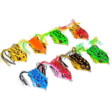 Fishing Lure 3D Eyes Ray Soft Artificial Frog Bait With Hooks Swimbait Topwater -OS00458-Veeddydropshipping
