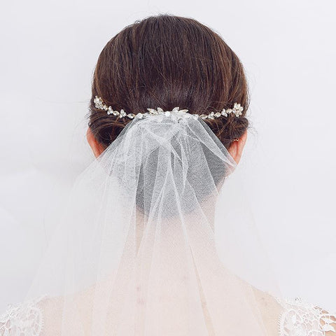 Classic Wedding Long Hair  Crystal Bride Hair Jewelry -JW00490-Veeddydropshipping