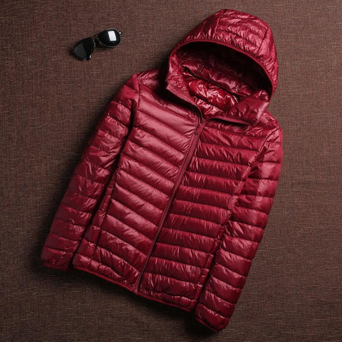 Light Duck Down Jacket Mens Korean Streetwear Feather-MF01235-Veeddydropshipping