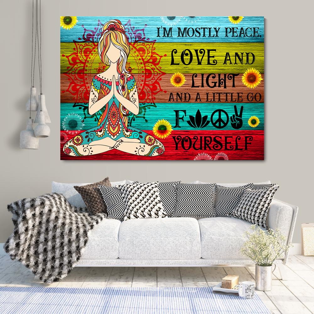 Light Hippie Canvas Painting Wall Art Home Decor-HA00207-Veeddydropshipping