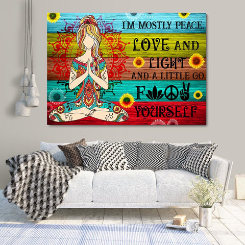 Light Hippie Canvas Painting Wall Art Home Decor-HA00207-Veeddydropshipping