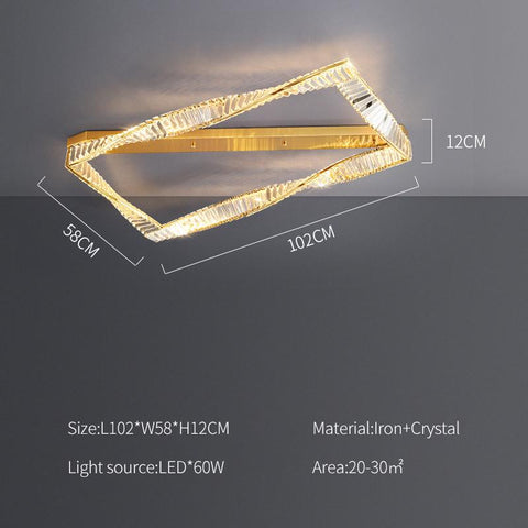 Ceiling Lamps Square Crystal Led Lights-TI00259-Veeddydropshipping