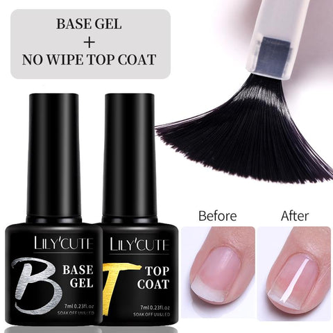 7ML Base Nowipe Top Coat UV Gel Colorful Gel Nail Polish Semi -BH00987-Veeddydropshipping