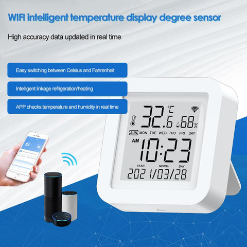 TH08 Tuya Smart Temperature Humidity Sensor APP Remote-TI01044-Veeddydropshipping