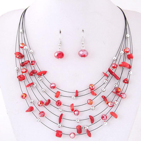 Bridal Wedding Women Charm  African Beads Jewelry Set  -JW00377-Veeddydropshipping