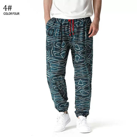 Cotton Linen Sport Joggers Casual Trouser-MF00632-Veeddydropshipping