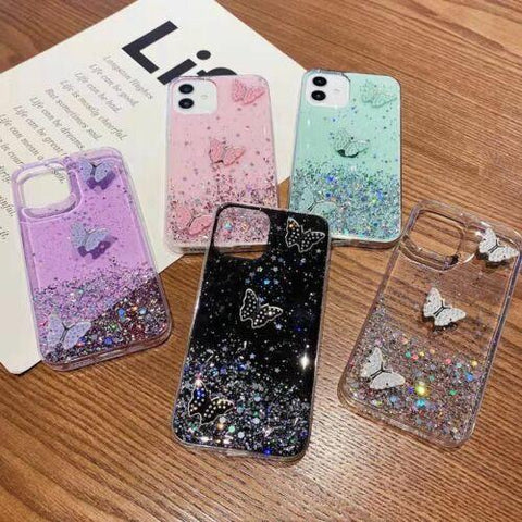 Glitter Powder Shockproof Case For iPhone 11/12/12Pro/13/13 Pro/13 Pro Max Cover-PA00161-Veeddydropshipping