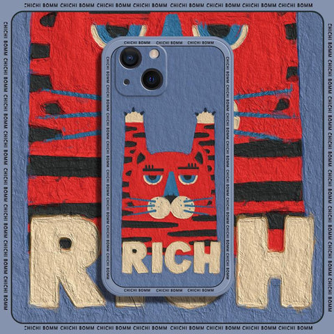 New Beckoning Tiger Phone Case For iPhone 13 12 11 Pro Max Mini X XS XR 7 8 Plus-PA00192-Veeddydropshipping