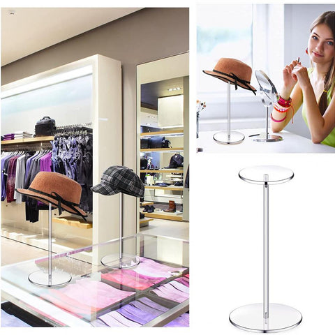 Hat Holder Decorative Clear Acrylic Wig Holder Rack-HA00900-Veeddydropshipping