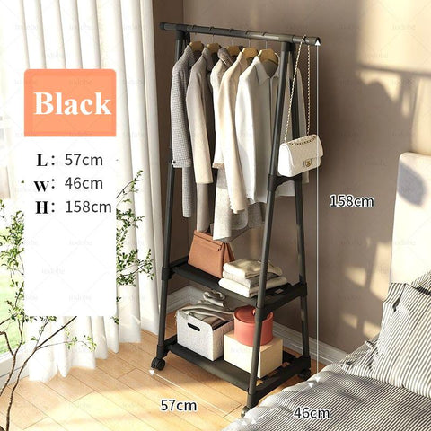 Floor Clothes Rack Standing Hangers Wooden Hanger-HA01563-Veeddydropshipping