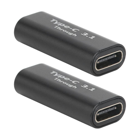 2pcs USB C Adapter Type-C Male to Female Female to Female Right&amp-CE00083-Veeddydropshipping