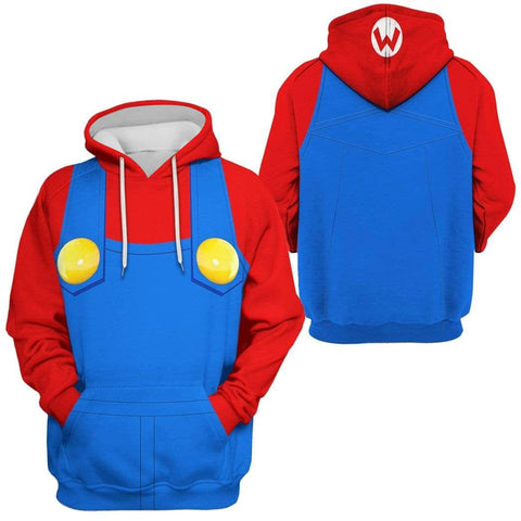 Luigi 3D Printed Women Hoodies Long Sleeves-MF00316-Veeddydropshipping