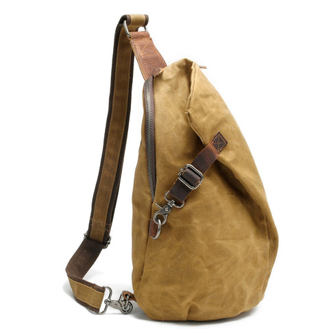 chest bag retro male canvas shoulder diagonal bag casual-BS00389-Veeddydropshipping