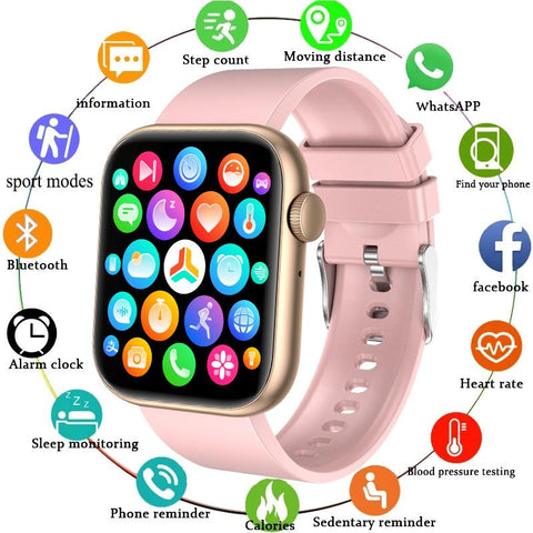 New Smart Watch For Women Full Touch Screen Bluetooth Call Waterproof-CE00548-Veeddydropshipping
