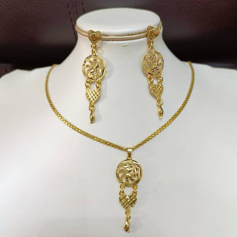 18K Gold Color  Jewelry Setsr Earrings and Necklace  -JW00301-Veeddydropshipping