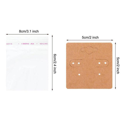 Earring Cards Necklace Display Cards with Bags for DIY Jewelry-JW01655-Veeddydropshipping