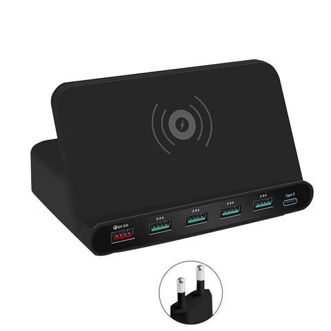 Smartphone Wireless Charger 3-in-1 USB Multi-port Fast Charging Adapter Smartphone Power Adapter-PA00523-Veeddydropshipping