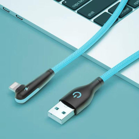3A 90 Degree Fast Charging USB Charger Cable For iPhone 14 13 12 11 Pro X XR XS Max-PA00037-Veeddydropshipping