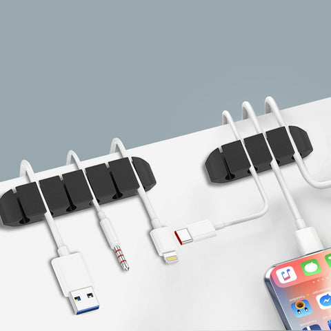 STONEGO Cable Organizer Silicone USB Cable Winder Desktop Tidy Management Clips-PA00847-Veeddydropshipping