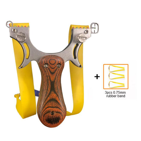 Quality Stainless Steel Catapult with Flat Rubber Band Outdoor Shooting-OS01443-Veeddydropshipping