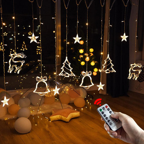 Star Moon Led Curtain Garland String Light-HA00585-Veeddydropshipping