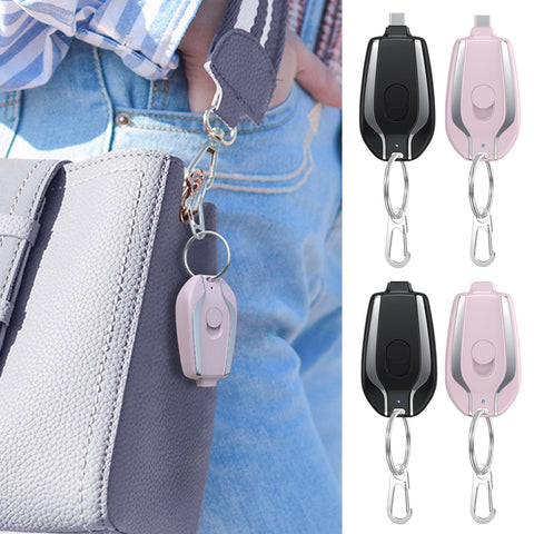 1500mah Emergency Power Bank Portable Keychain Charger Type-C Ultra-Compact Mini Battery-PA00035-Veeddydropshipping
