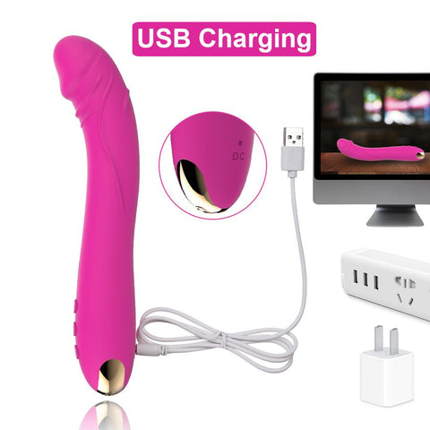 Lengthened Dildo Vibrator for Women Vagina Clitoris Massarger Erotic Toys -BH01199-Veeddydropshipping