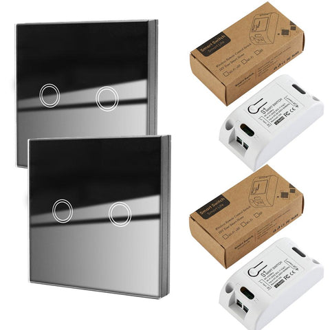 Tuya Smart APP WiFi Touch Wall Switch Light Wireless RF 433Mhz DIY Relay-TI01133-Veeddydropshipping