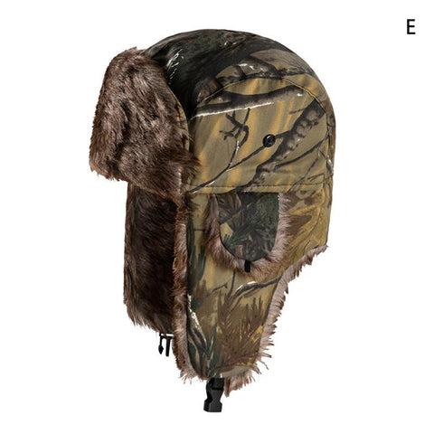 Old Man Earflap Hat Lei Feng Hat Camouflage Warm Winter Elderly Hat Cap Thick Flaps-OS01142-Veeddydropshipping